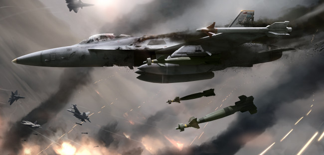 Обои картинки фото 3д графика, армия , military, бомбы, полет, самолеты