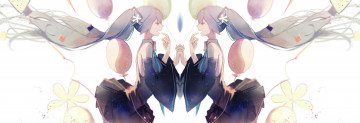 Картинка аниме vocaloid отражение девушка