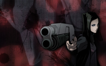 Картинка faint+tone аниме ergo+proxy взгляд девушка фон оружие
