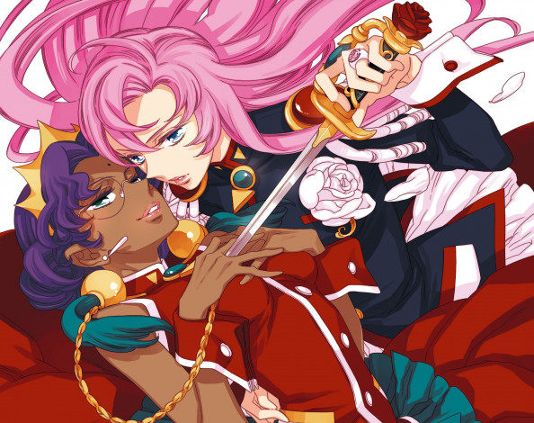 Обои картинки фото аниме, revolutionary girl utena, меч, девушки