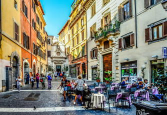 Картинка города рим +ватикан+ италия кафе уличное