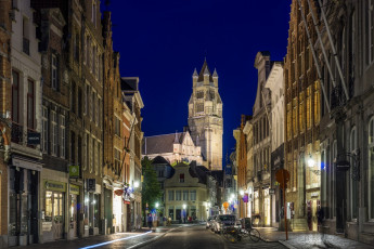 Картинка бельгия города -+улицы +площади +набережные здания фонари машины дорога