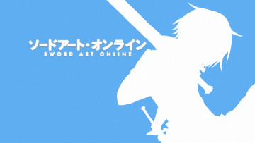 обоя аниме, sword art online, силуэт