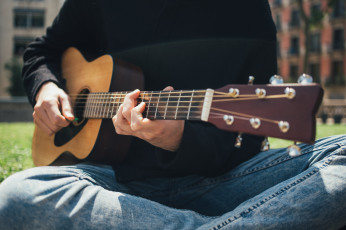 обоя музыка, -музыкальные инструменты, человек, руки, гитара