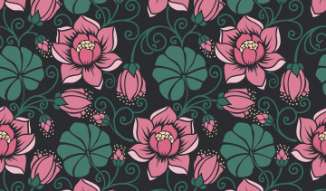Картинка векторная+графика цветы+ flowers паттерн цветы бесшовный floral seamless pattern