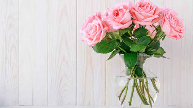 Обои картинки фото цветы, розы, ваза, розовый, букет