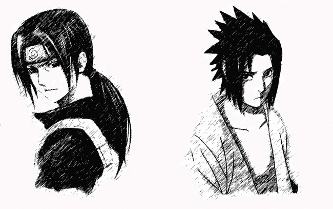 Обои картинки фото аниме, naruto, uchiha, itachi, sasuke, shinobi