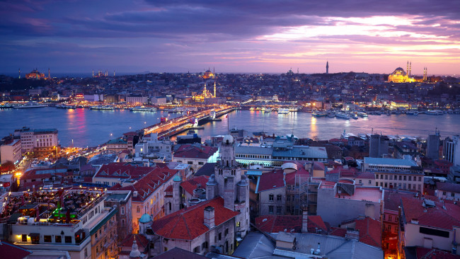 Обои картинки фото города, стамбул , турция, панорама