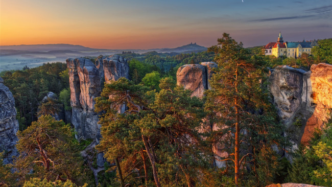 Обои картинки фото hruba skala castle, czech republic, города, замки чехии, hruba, skala, castle, czech, republic