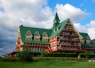 Картинка waterton lakes national park canada prince of wales hotel города здания дома готель горы