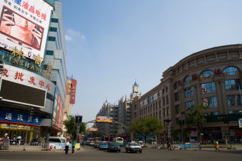 Картинка города улицы площади набережные хэйлунцзян харбин китай