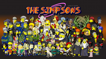 обоя мультфильмы, the, simpsons, akatsuki, villains, heroes, simpson