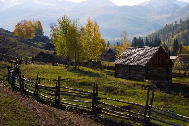 Обои картинки фото разное, сооружения, постройки, дома, забор