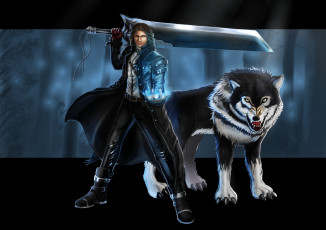 Картинка фэнтези маги +волшебники оружие взгляд охотник арт vampire hunter волк