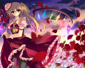 Картинка аниме touhou фон взгляд девушка