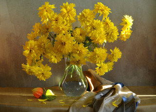 Картинка цветы букеты +композиции композиция натюрморт букет золотые шары