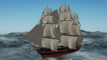 Картинка корабли 3d парусник