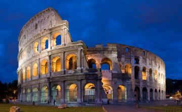 Картинка города рим +ватикан+ италия подсветка архитектура колизей