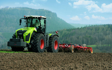 Картинка claas+xerion+4000 техника тракторы трактор claas хerion 4000 сельскохозяйственная