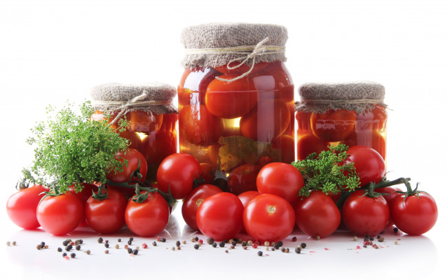Обои картинки фото еда, консервация, томаты, помидоры