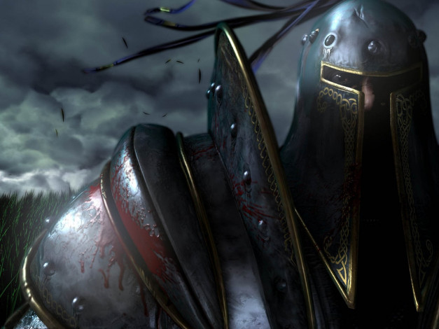 Обои картинки фото видео игры, warcraft iii,  reign of chaos, воин, броня, доспехи, шлем