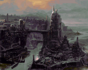 Картинка фэнтези иные миры времена город