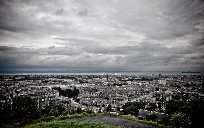 Обои картинки фото edinburgh, scotland, города, эдинбург, шотландия, панорама