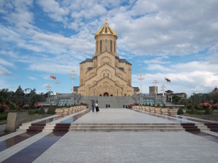 обоя города, тбилиси, грузия, храм