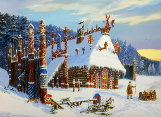 Картинка храм бога знича зима рисованные всеволод иванов волхв