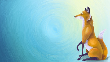 Картинка рисованные животные лисы лисичка