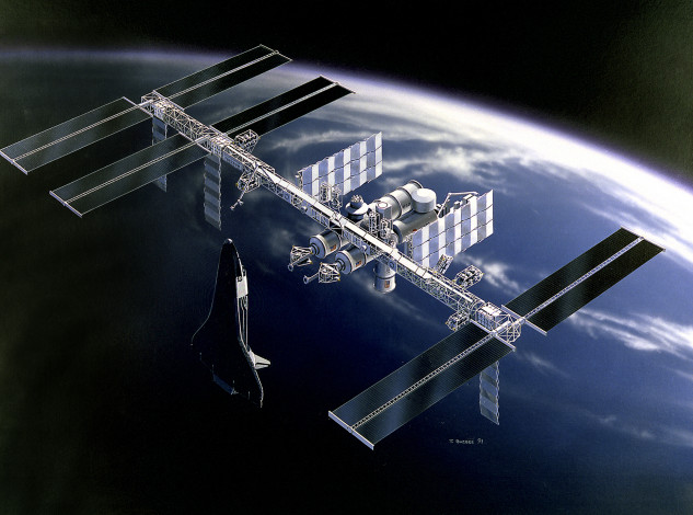 Обои картинки фото космос, космические, корабли, станции, мир, мкс