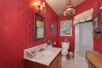 обоя интерьер, ванная и туалетная комнаты, дизайн, стиль, ванная
