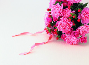 Картинка цветы букеты +композиции macro красочные colorful carnation bouquet flowers гвоздика букет макро