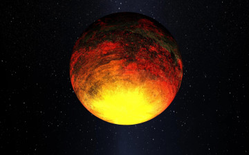 Картинка космос марс planet red yellow