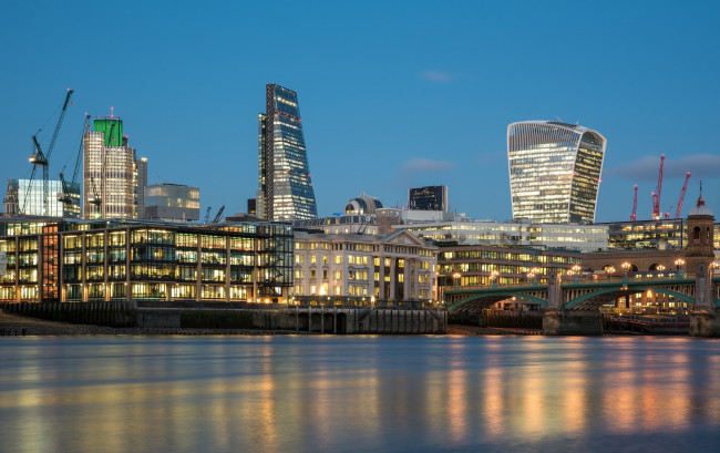 Обои картинки фото city of london skyline,  london, города, лондон , великобритания, панорама