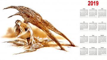 Картинка календари фэнтези женщина крылья