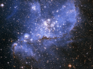 Картинка ngc346 космос галактики туманности
