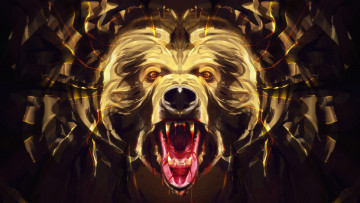 Картинка рисованные животные медведи desktopography медведь кровь