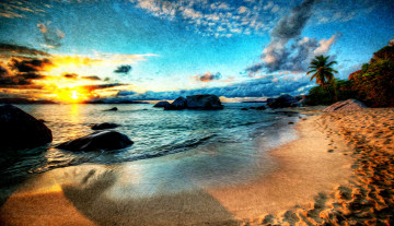 Картинка разное компьютерный дизайн пляж солнце карибы hdr