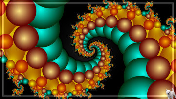 обоя 3д, графика, fractal, фракталы, фон, узор, цвета, собачка