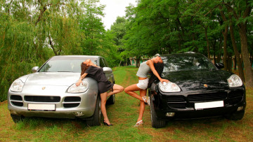 Картинка porsche cayenne автомобили авто девушками dr ing h c f ag германия спортивные элитные