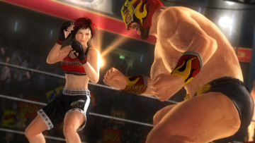 Картинка 3д+графика аниме+ anime бой арена девушка мужчина