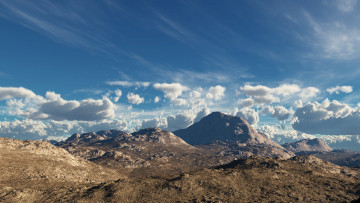 Картинка 3д+графика природа+ nature горы облака