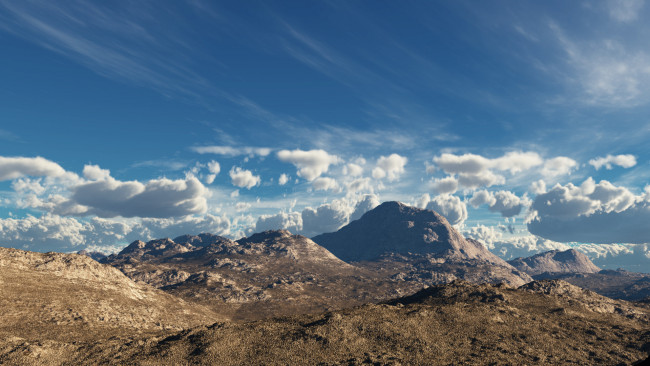 Обои картинки фото 3д графика, природа , nature, горы, облака