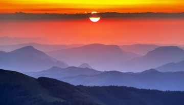 Картинка природа восходы закаты закат небо солнце горы облака
