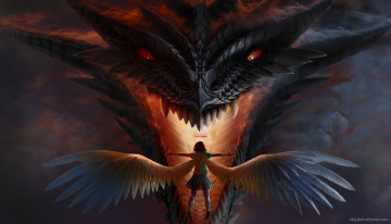 Картинка фэнтези существа дракон ангел
