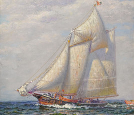 Картинка james gale tyler рисованные яхта море