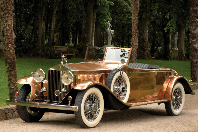 Обои картинки фото rolls, royce, phantom, brewster, open, tourer, 1930, автомобили, ретро