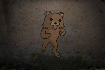 Картинка рисованные минимализм bear стена фон медведь