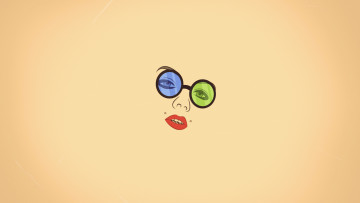 Картинка рисованные минимализм взгляд девушка губы очки